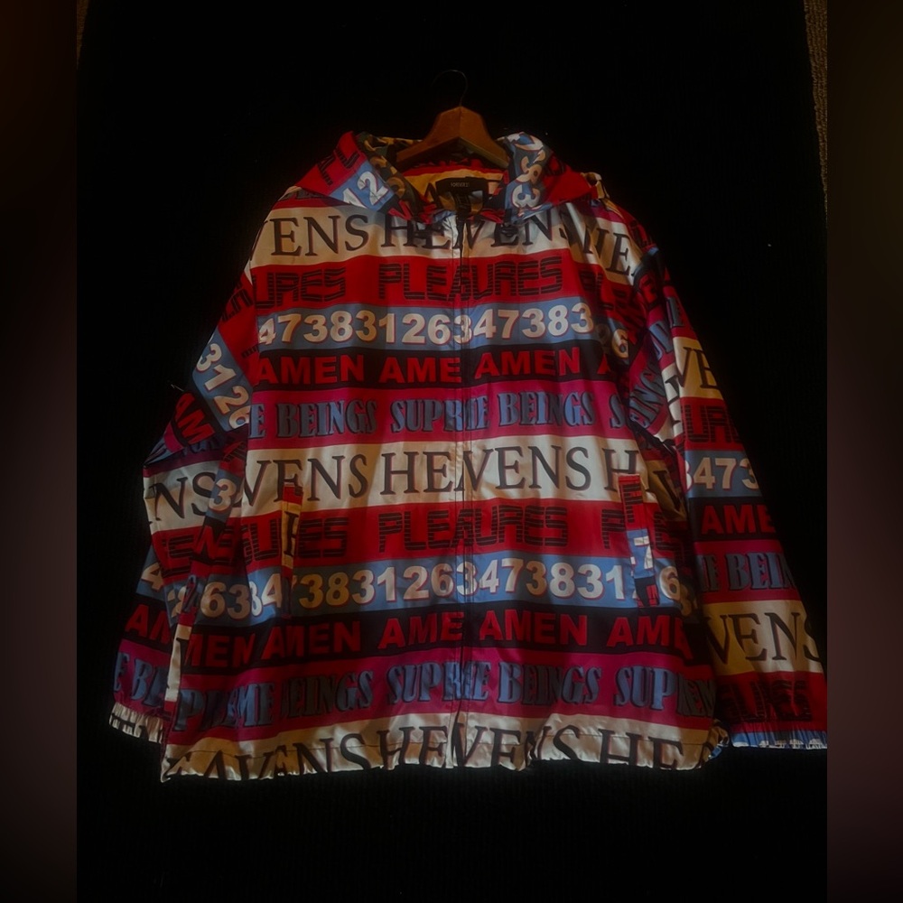 Forever 21 Multicolor Graphic Jacket windbreaker size large